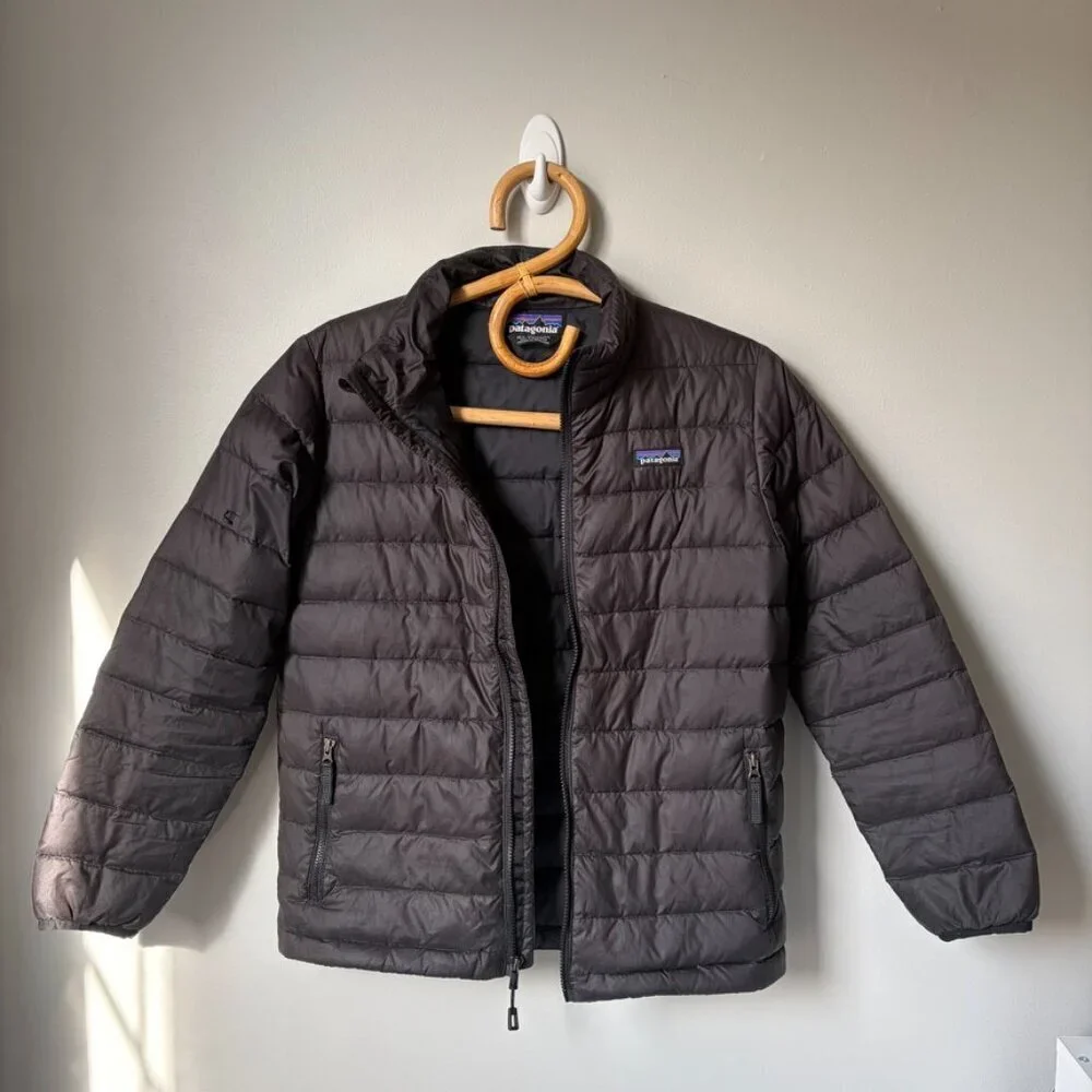 Patagonia Black Down Puffer Jacket Kids Medium 10